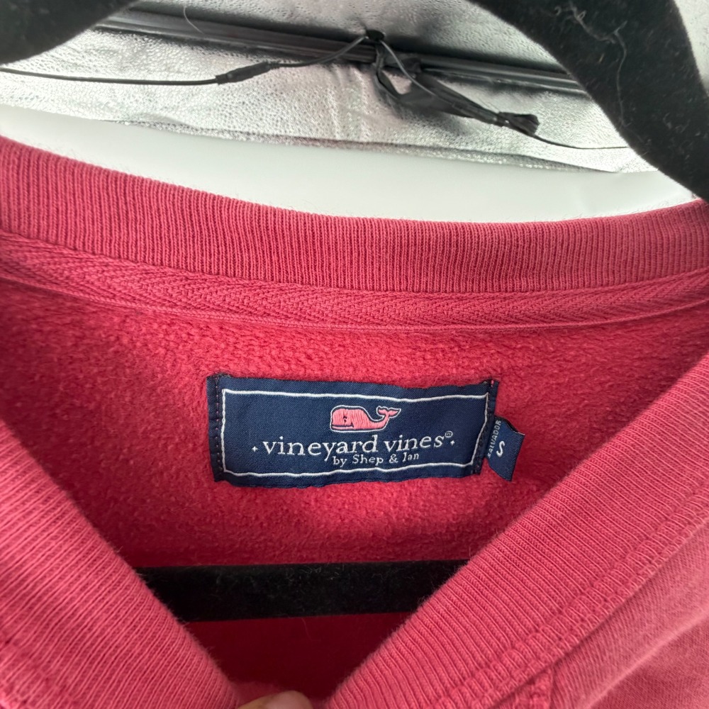 Vineyard Vines Pink Crewneck Sweatshirt Long‎ Sleeve Pullover Size S - Picture 3 of 6